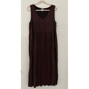 Putumayo Y2K Women's Red Black Jacquard Sleeveless Maxi Dress Size M lagenlook